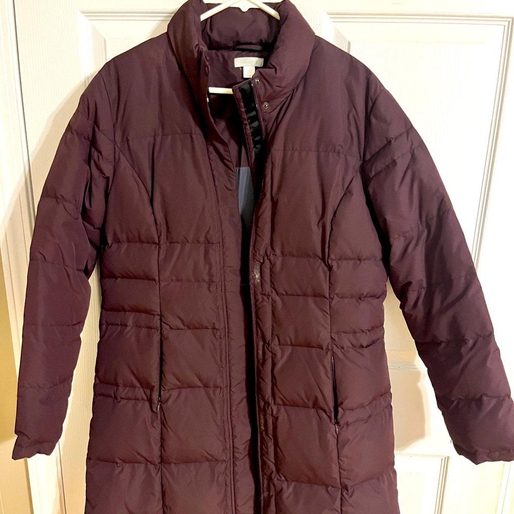 Garnet Hill - Maroon coat - size 12